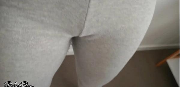  Cum in My Panty and Short Pants After Rubbing My Smooth Pussy